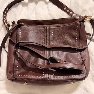 Montana West Dark Brown Studded Crossbody Bag